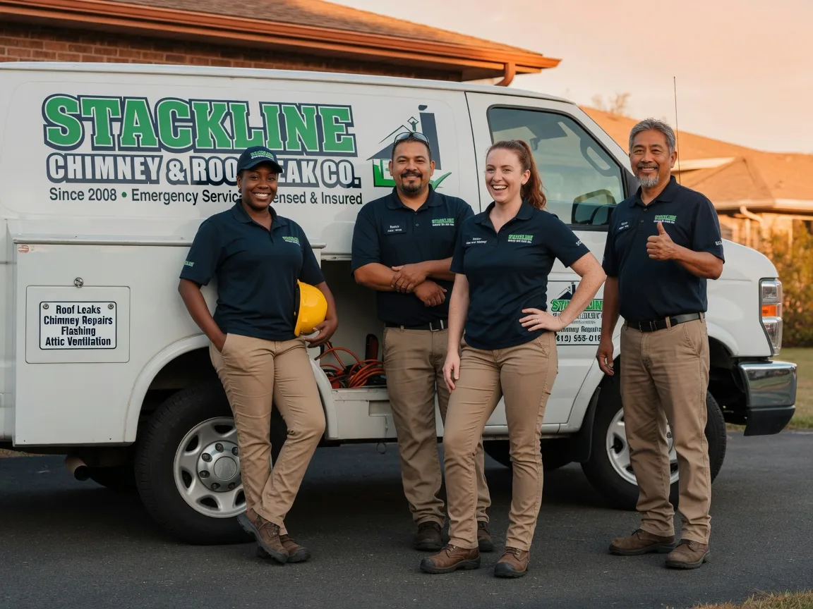 Chimney flashing repair company in Fate, TX
